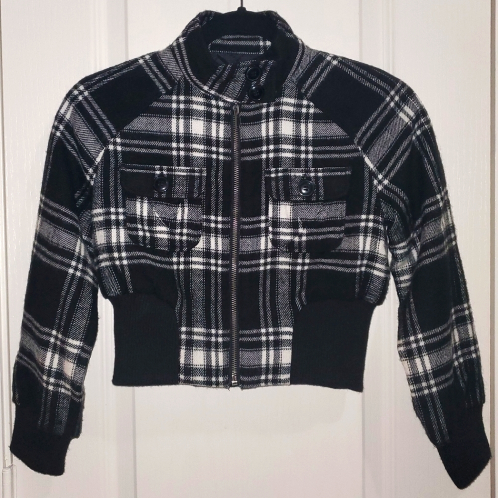 Plaid Cropped Jacket